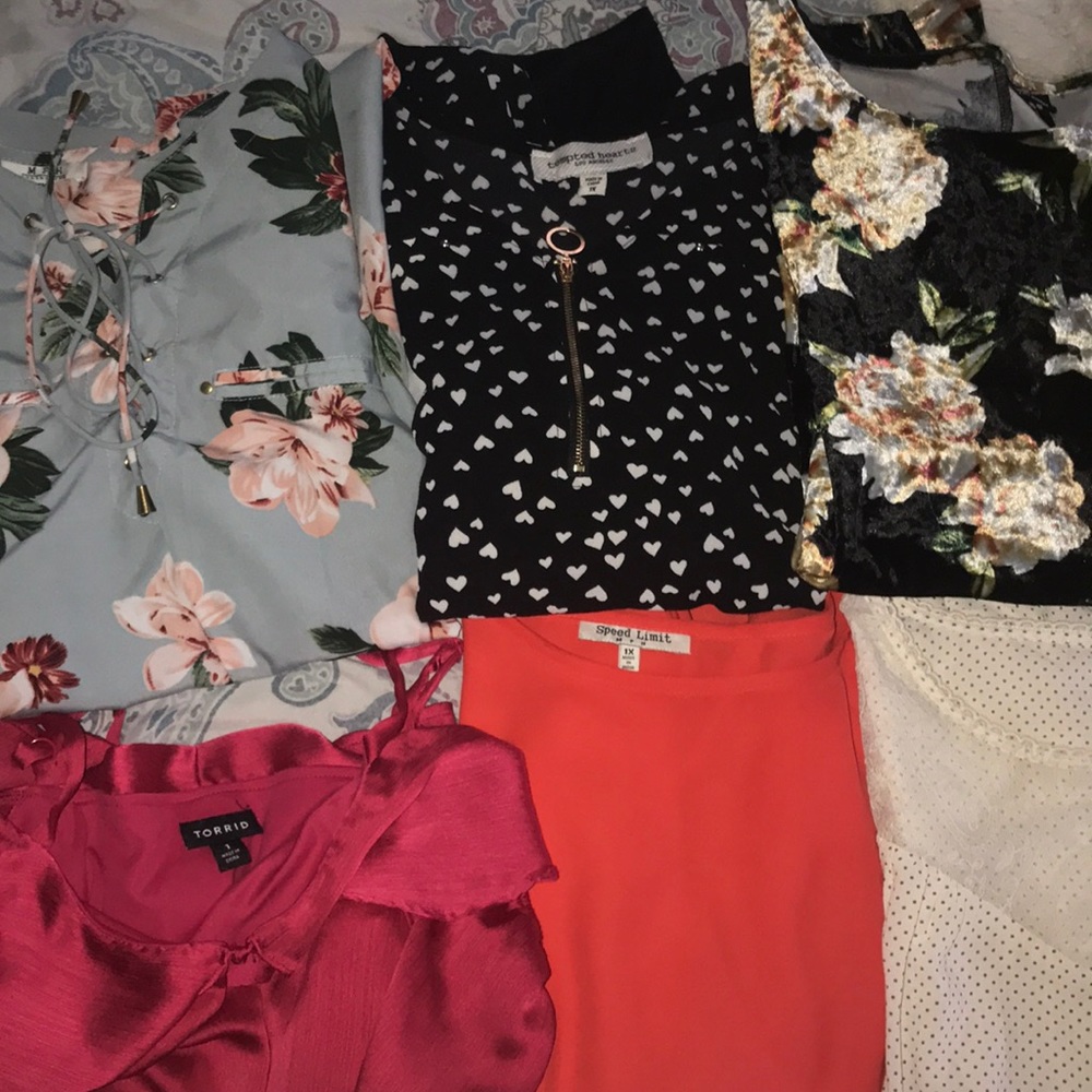 Lot of 6 tops size 1x for $10